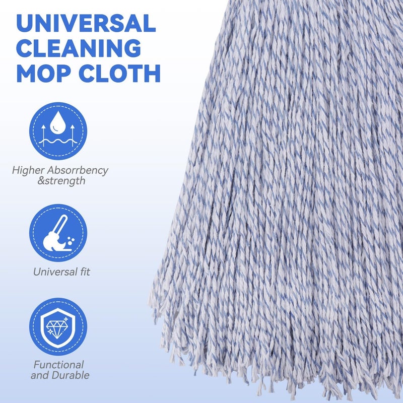 BeiLan Commercial Heavy Duty Mop Heads Replacement for Rubbermaid: 6 Packs Industrial Wet Mop Head for Floor Cleaning - Commercial Products Wet Refills - Image 2
